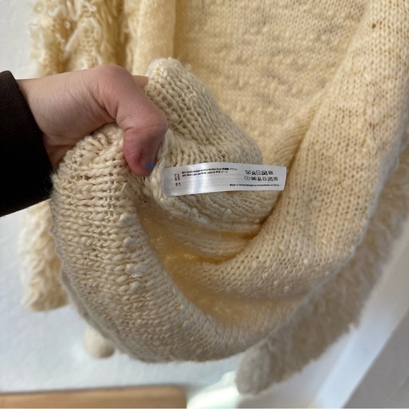 Anthropologie Akemi and Kim Loopy Shag Wide Arm Open Front Cardigan OS - Picture 5 of 6